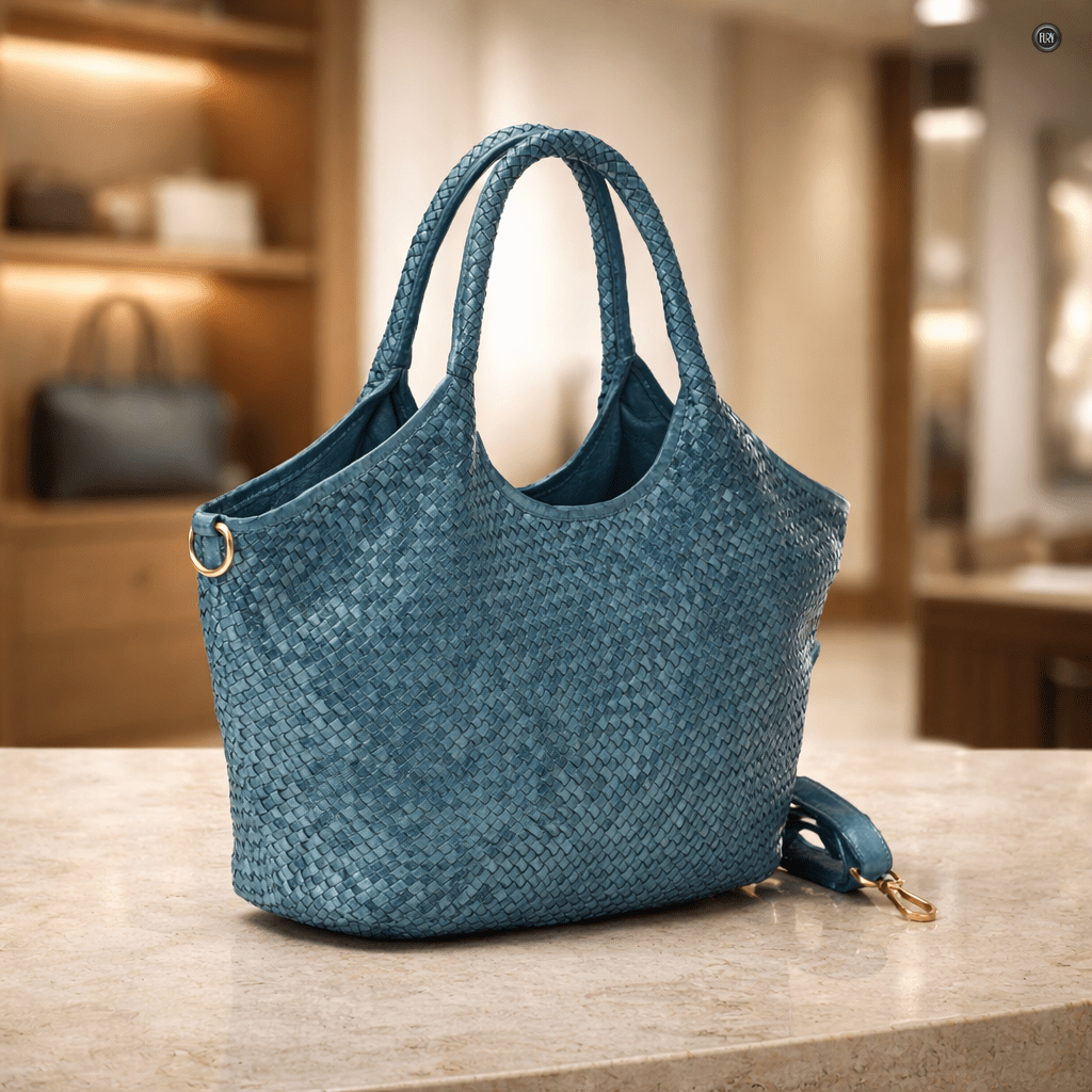 Borsa Nola Maxi in pelle intrecciata - Fury