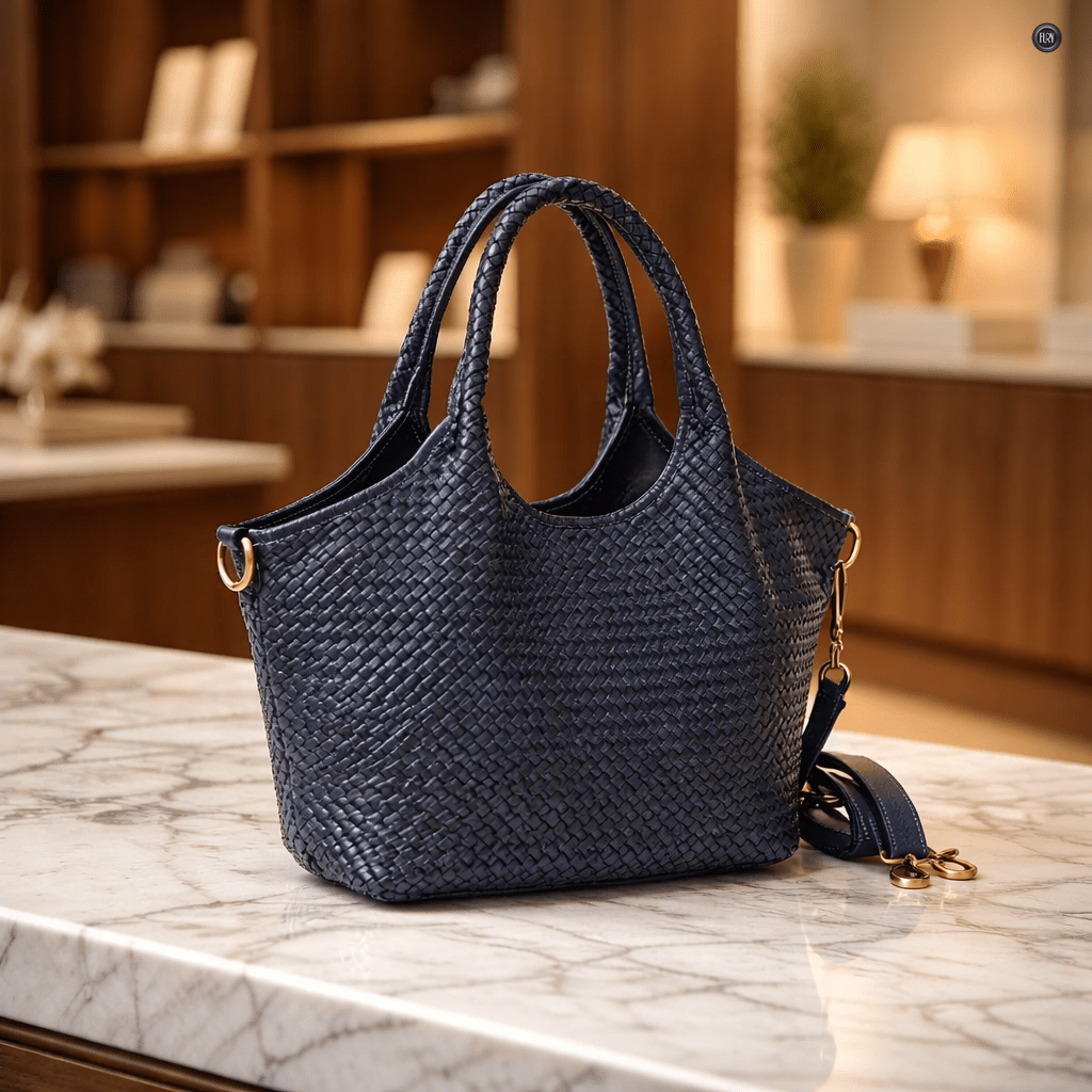 Borsa Nola Maxi in pelle intrecciata - Fury