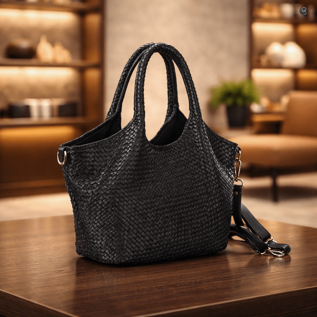 Borsa Nola Maxi in pelle intrecciata - Fury