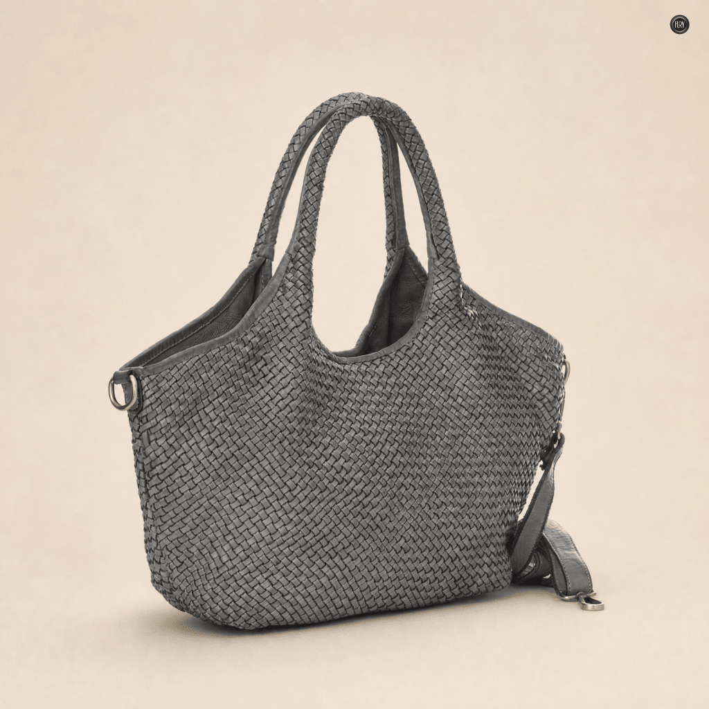 Borsa Nola Maxi in pelle intrecciata - Fury