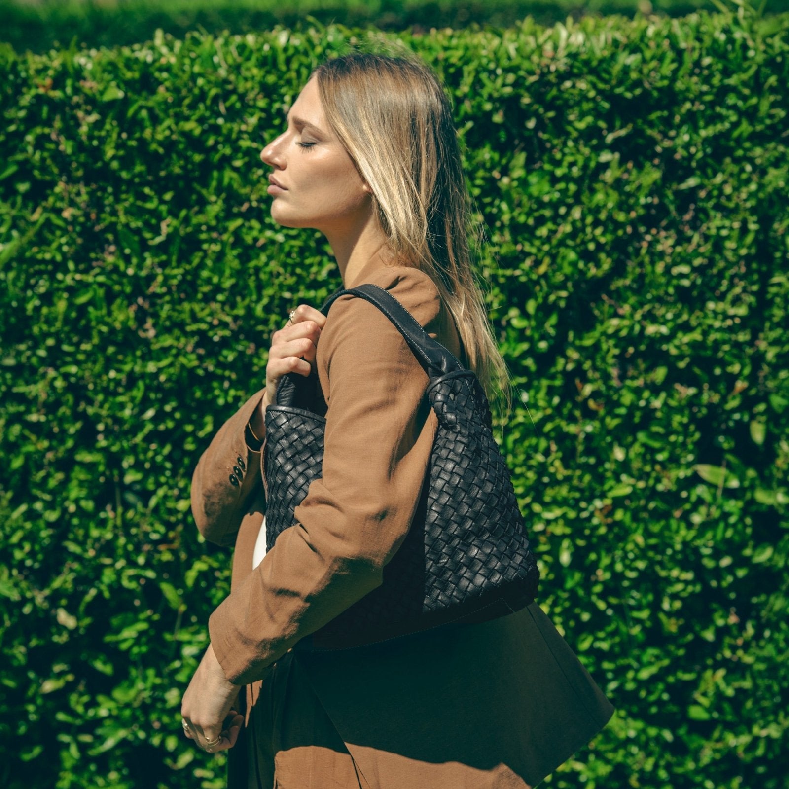 Borsa Sibilla Maxi in pelle intrecciata - Fury