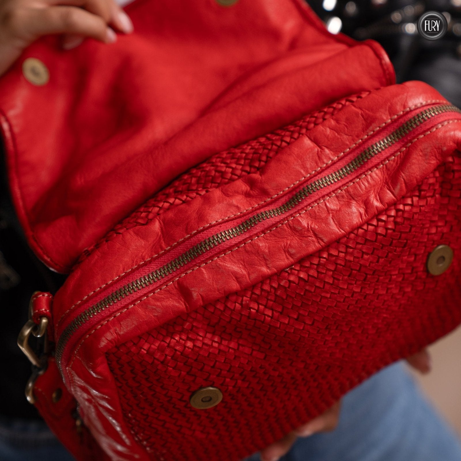 Borsa Siena in pelle intrecciata - Preordine - Fury