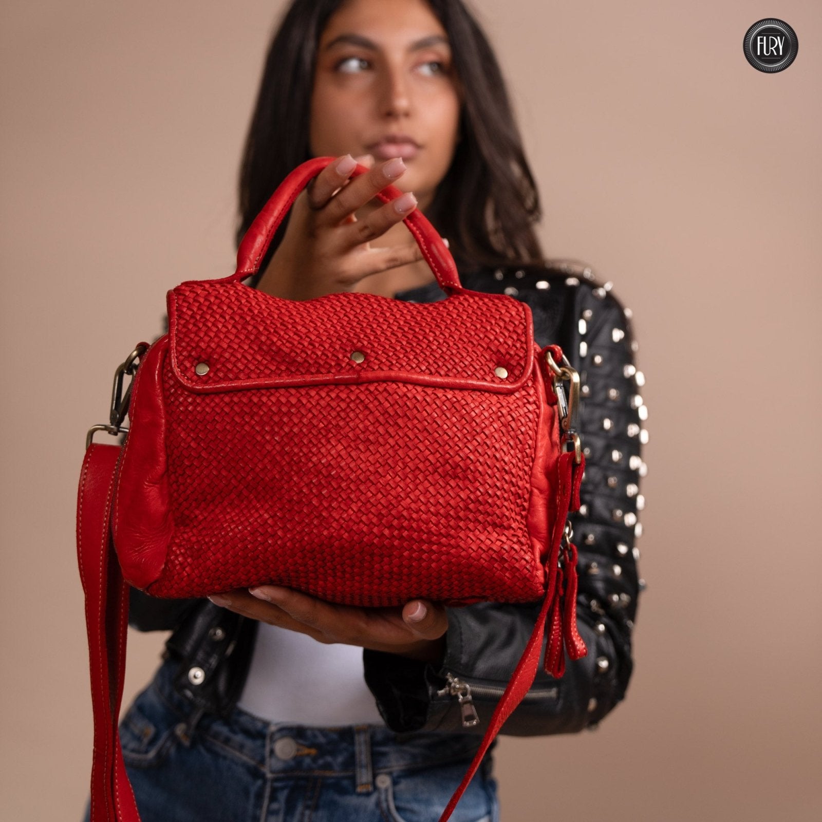 Borsa Siena in pelle intrecciata - Preordine - Fury