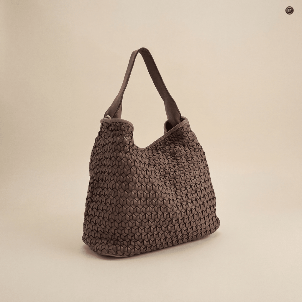 Borsa Tea maxi in pelle intrecciata - Fury