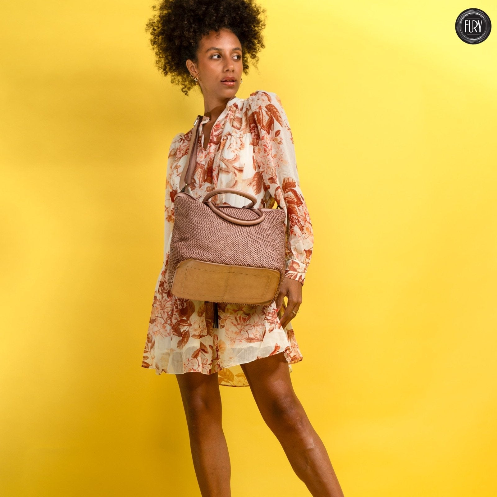 Borsa Tullia in pelle intrecciata - Fury