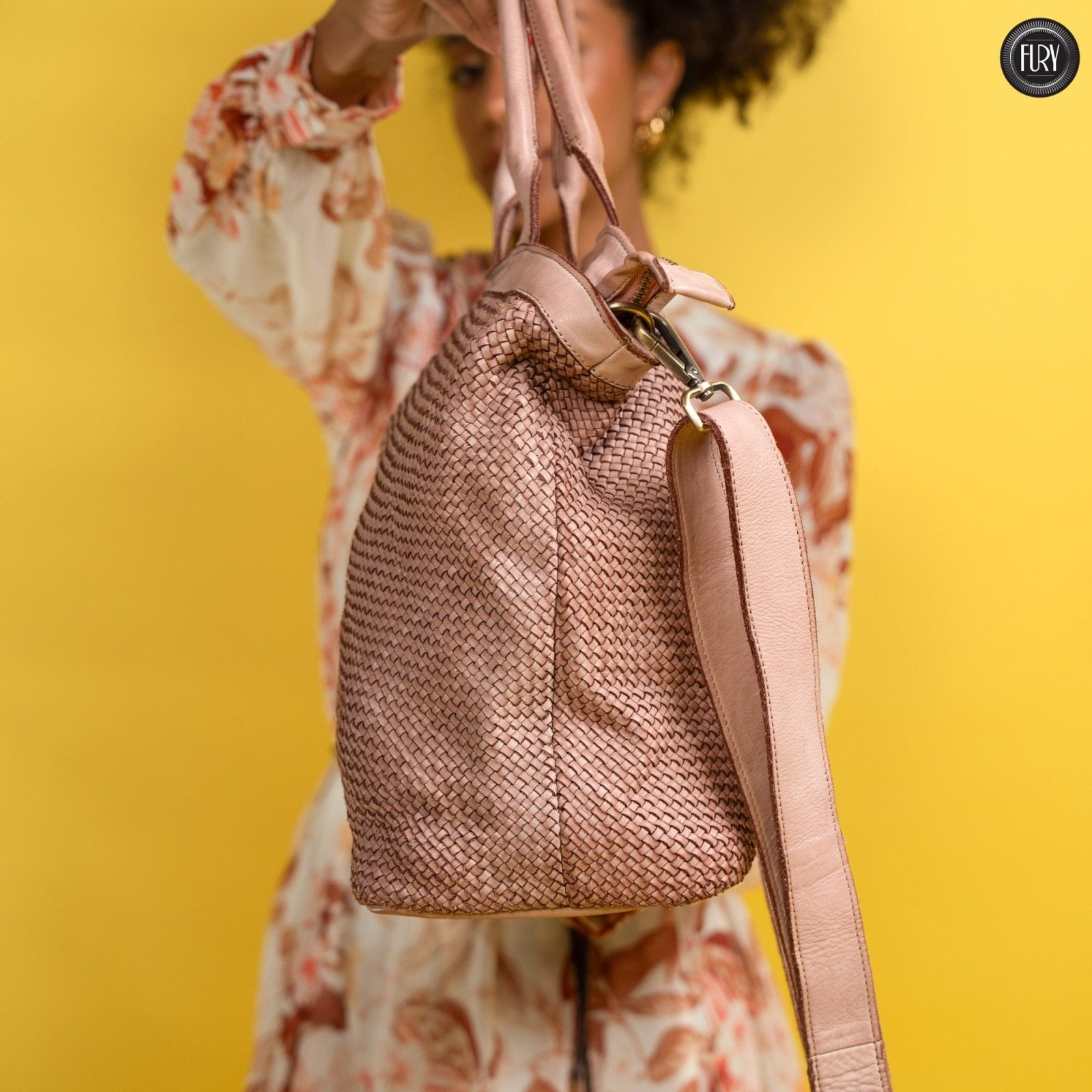 Borsa Tullia in pelle intrecciata - Fury