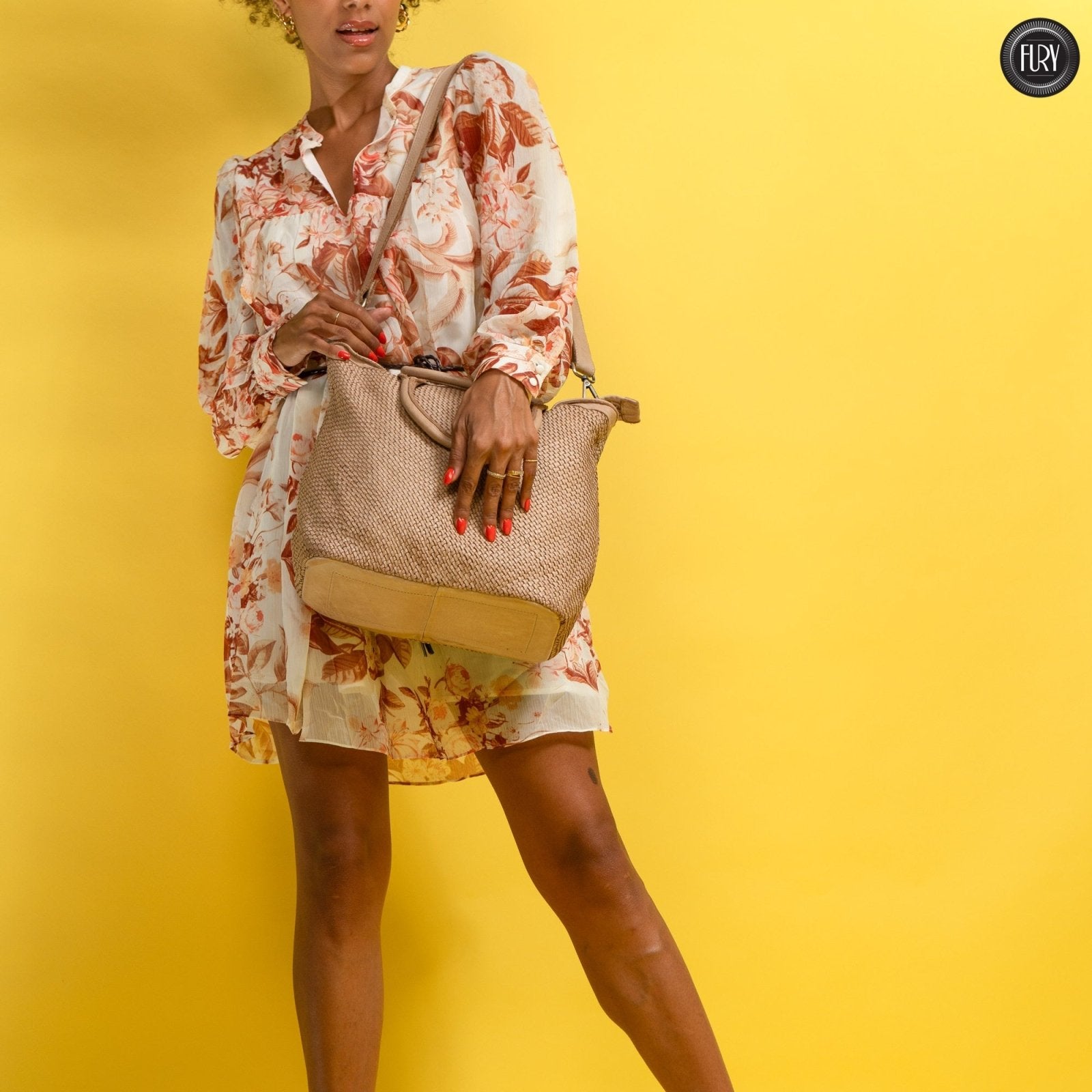 Borsa Tullia in pelle intrecciata - Fury