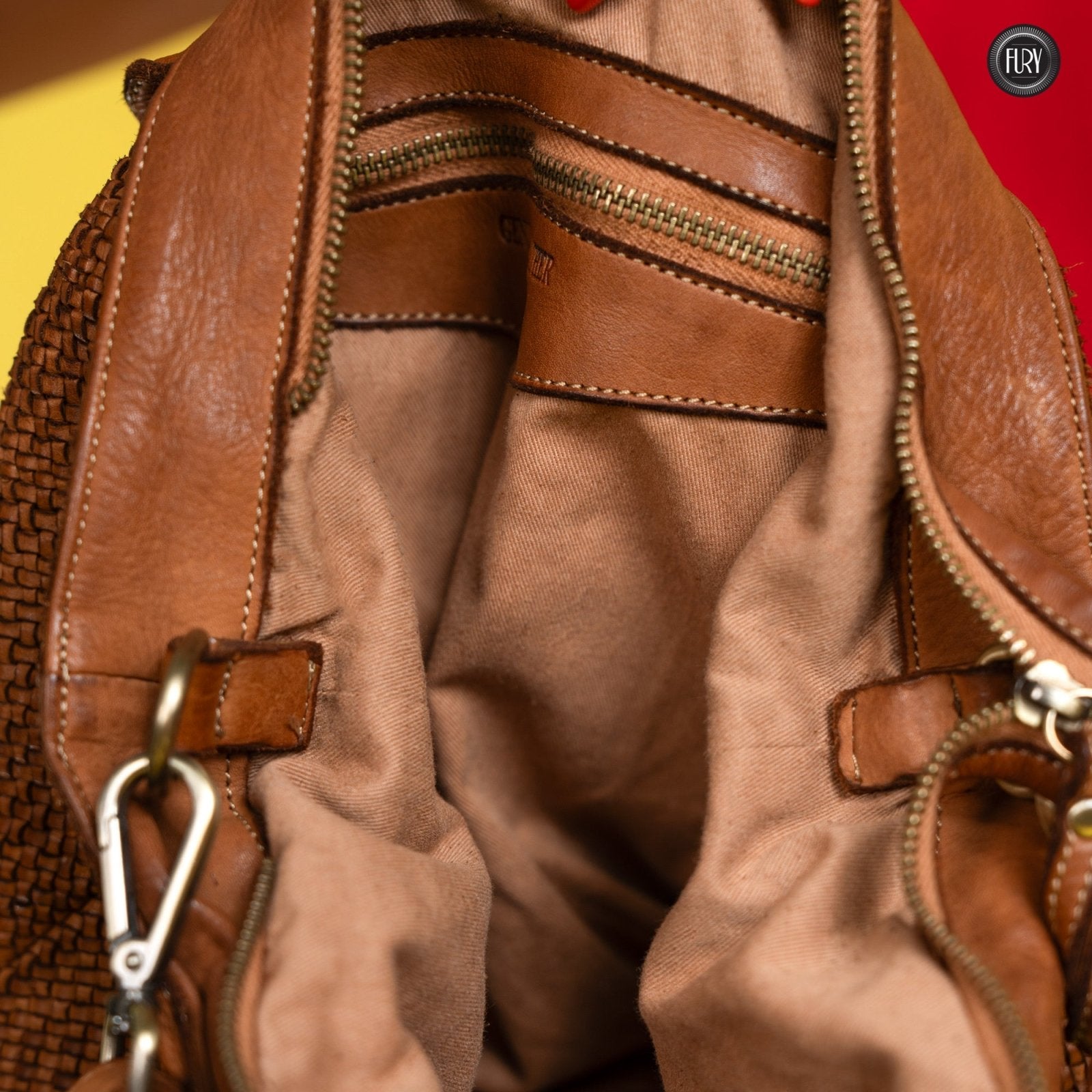 Borsa Tullia in pelle intrecciata - Fury