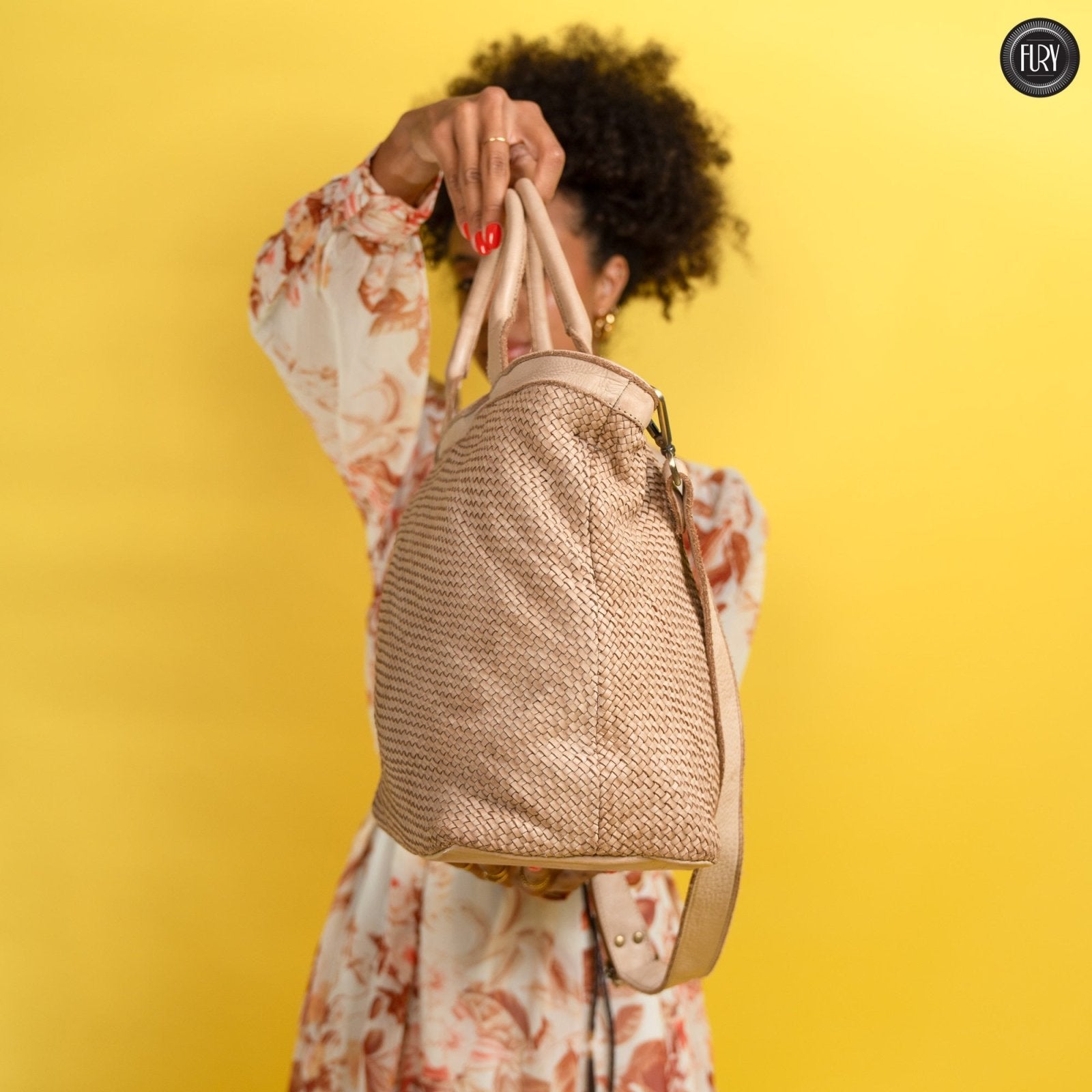 Borsa Tullia in pelle intrecciata - Fury