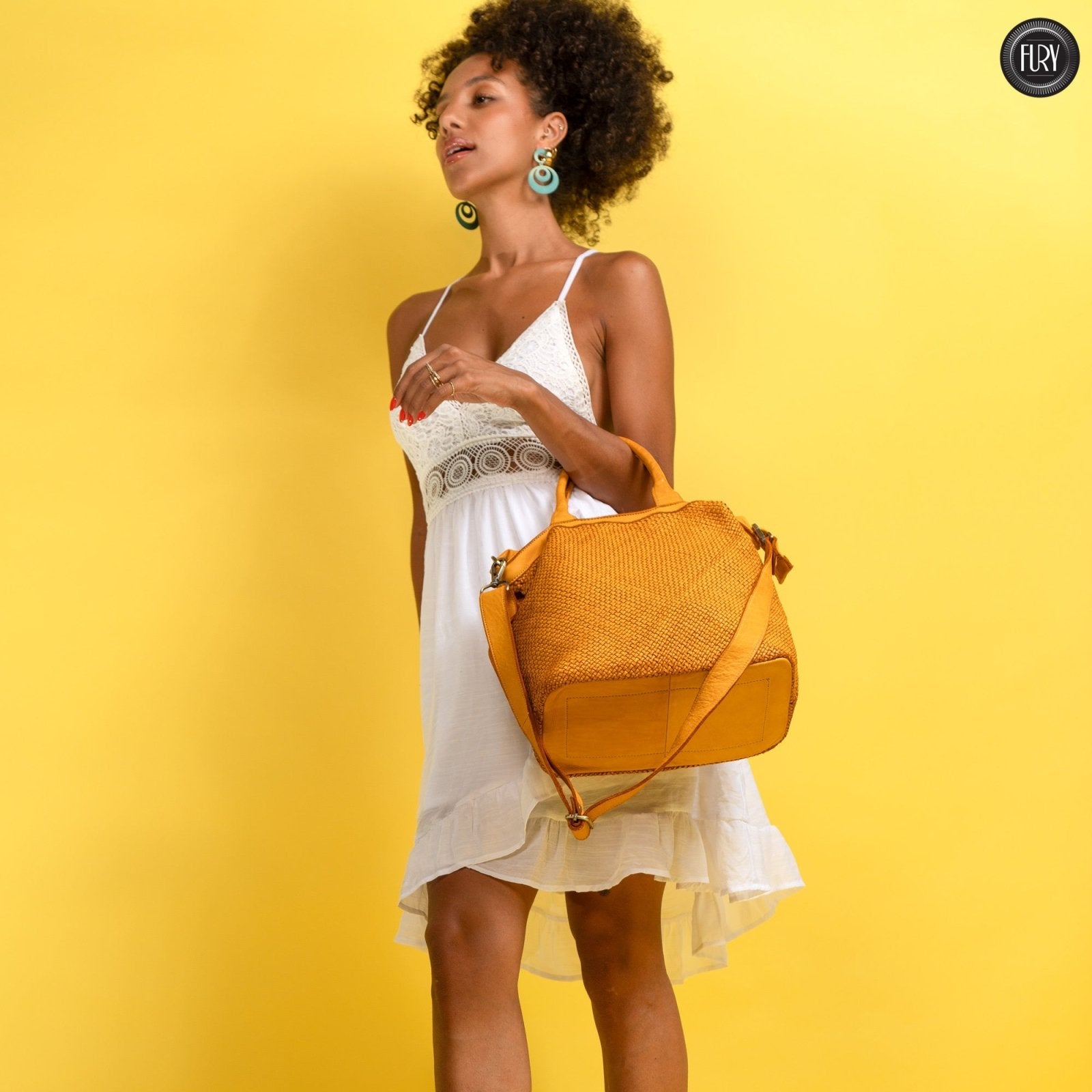 Borsa Tullia in pelle intrecciata - Fury