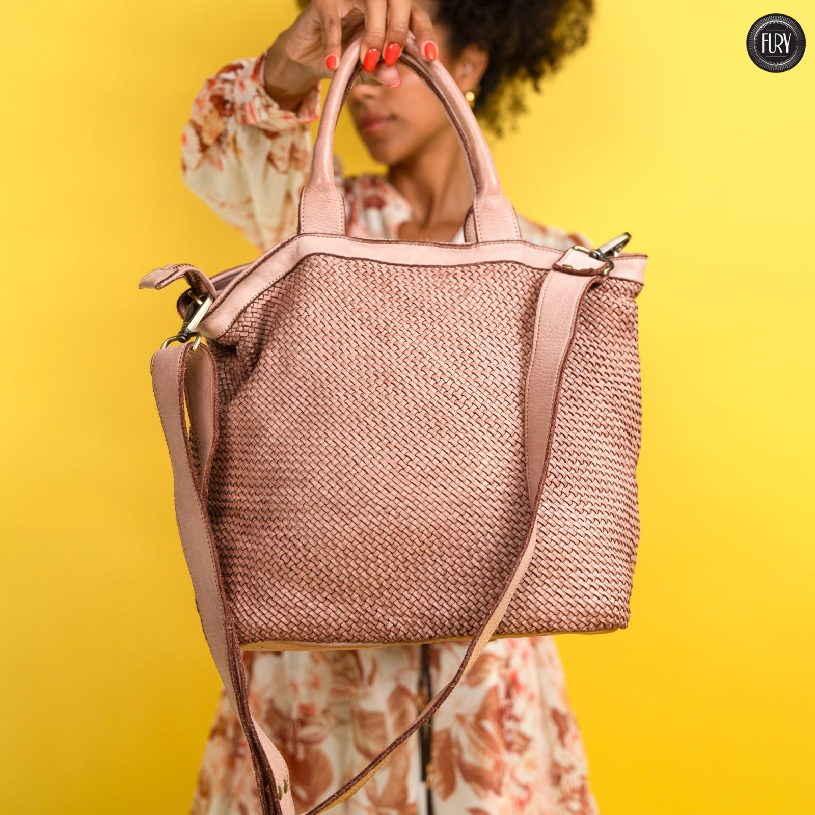 Borsa Tullia in pelle intrecciata - Fury