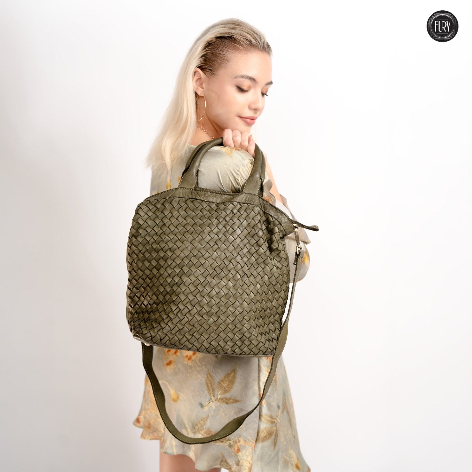 Borsa Virginia in pelle intrecciata - Fury