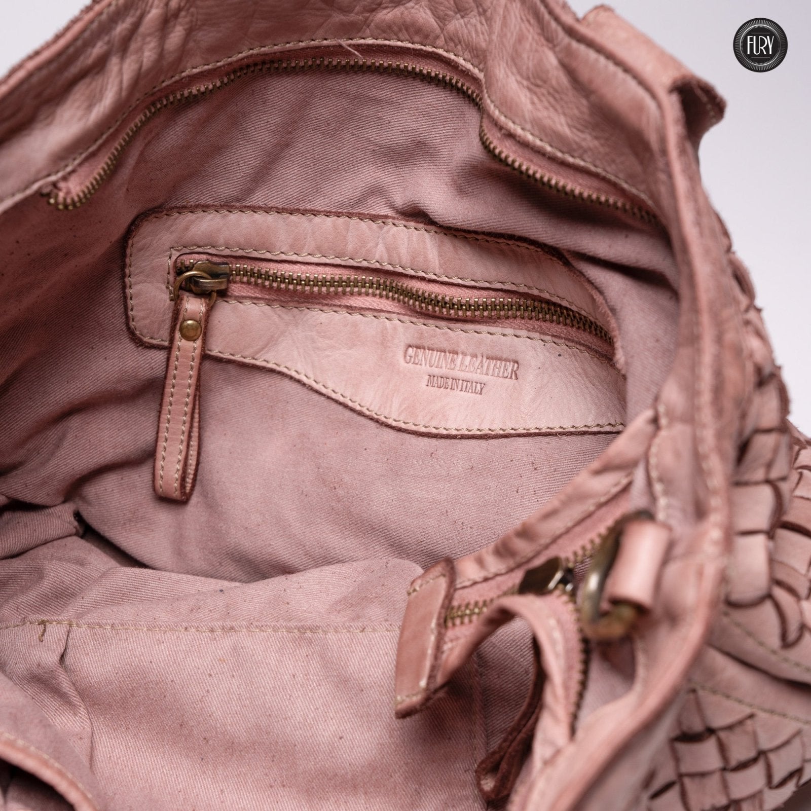 Borsa Virginia in pelle intrecciata - Fury