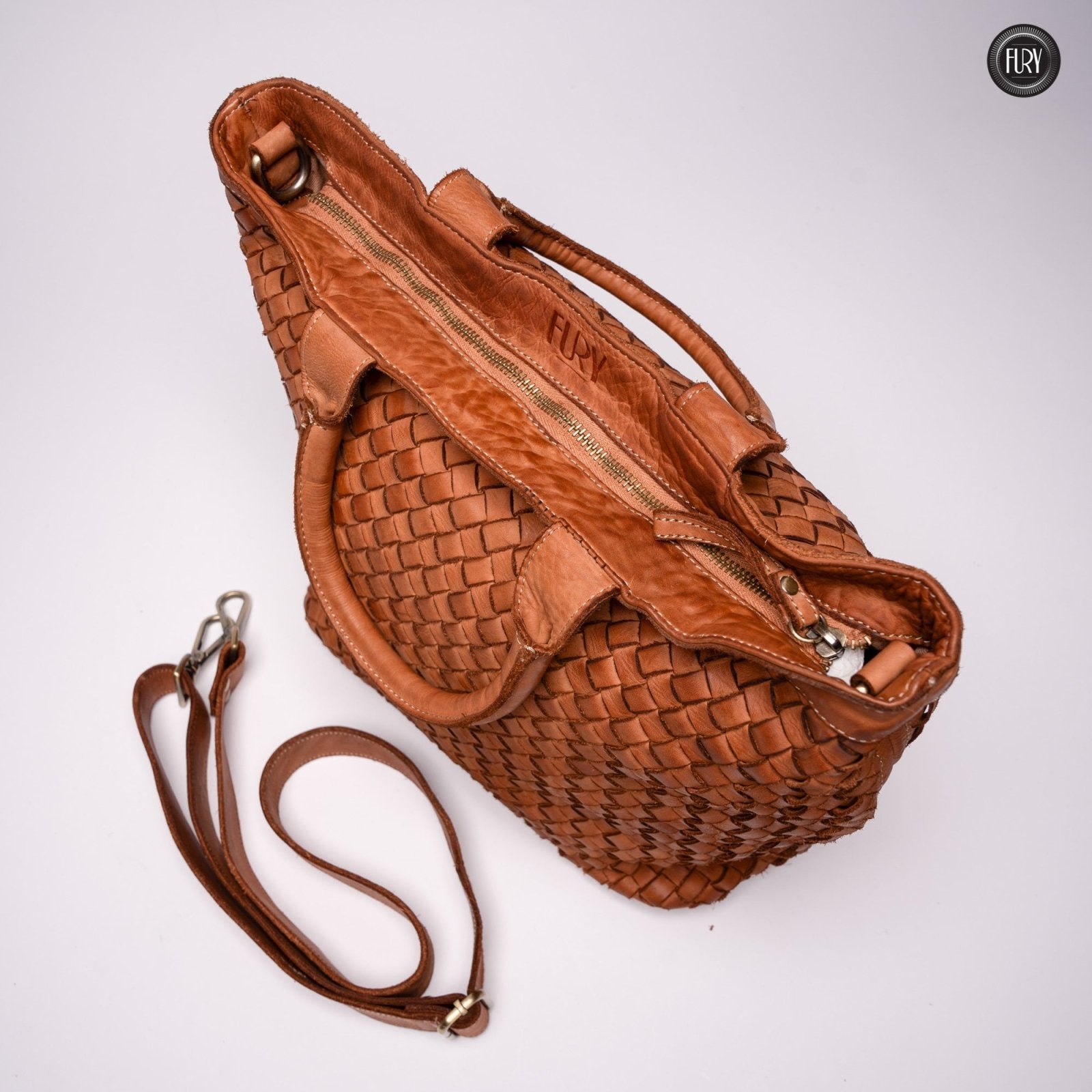 Borsa Virginia in pelle intrecciata - Fury