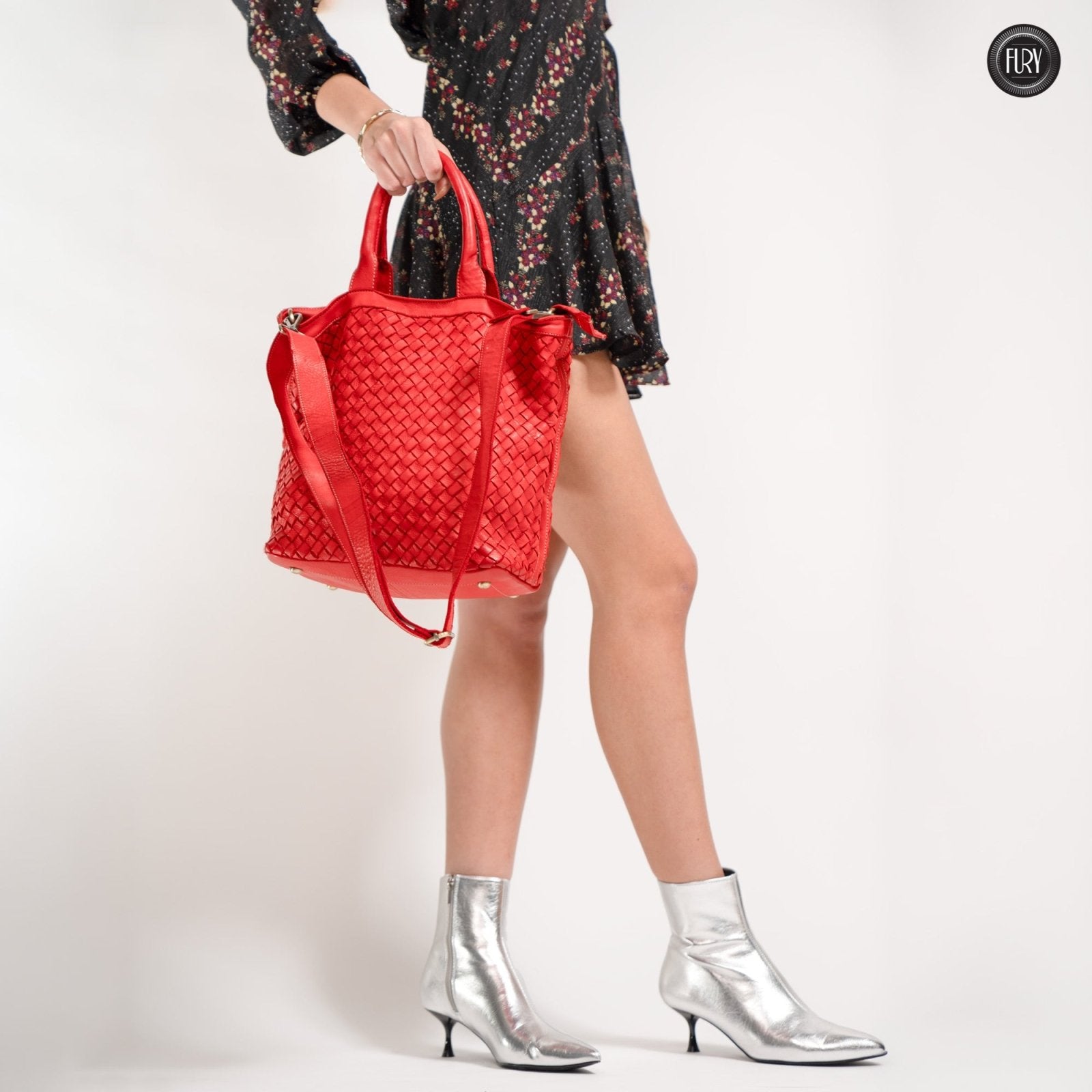 Borsa Virginia in pelle intrecciata - Fury