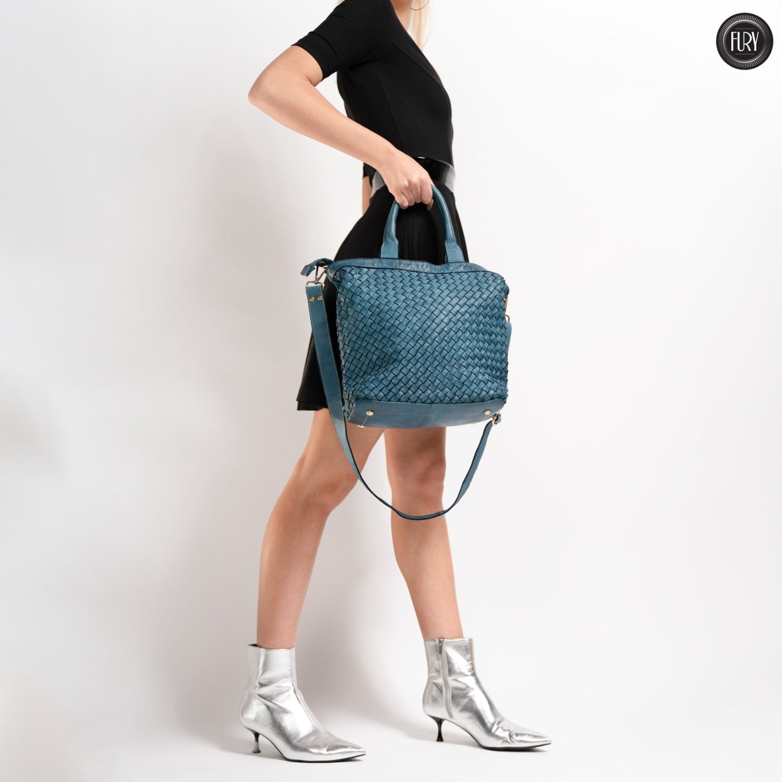 Borsa Virginia in pelle intrecciata - Fury