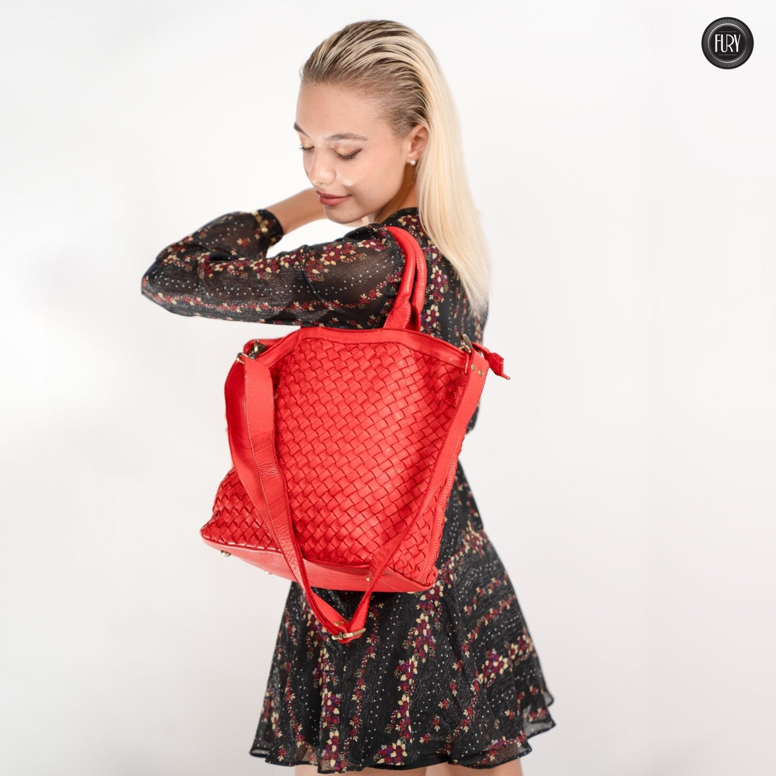 Borsa Virginia in pelle intrecciata - Fury