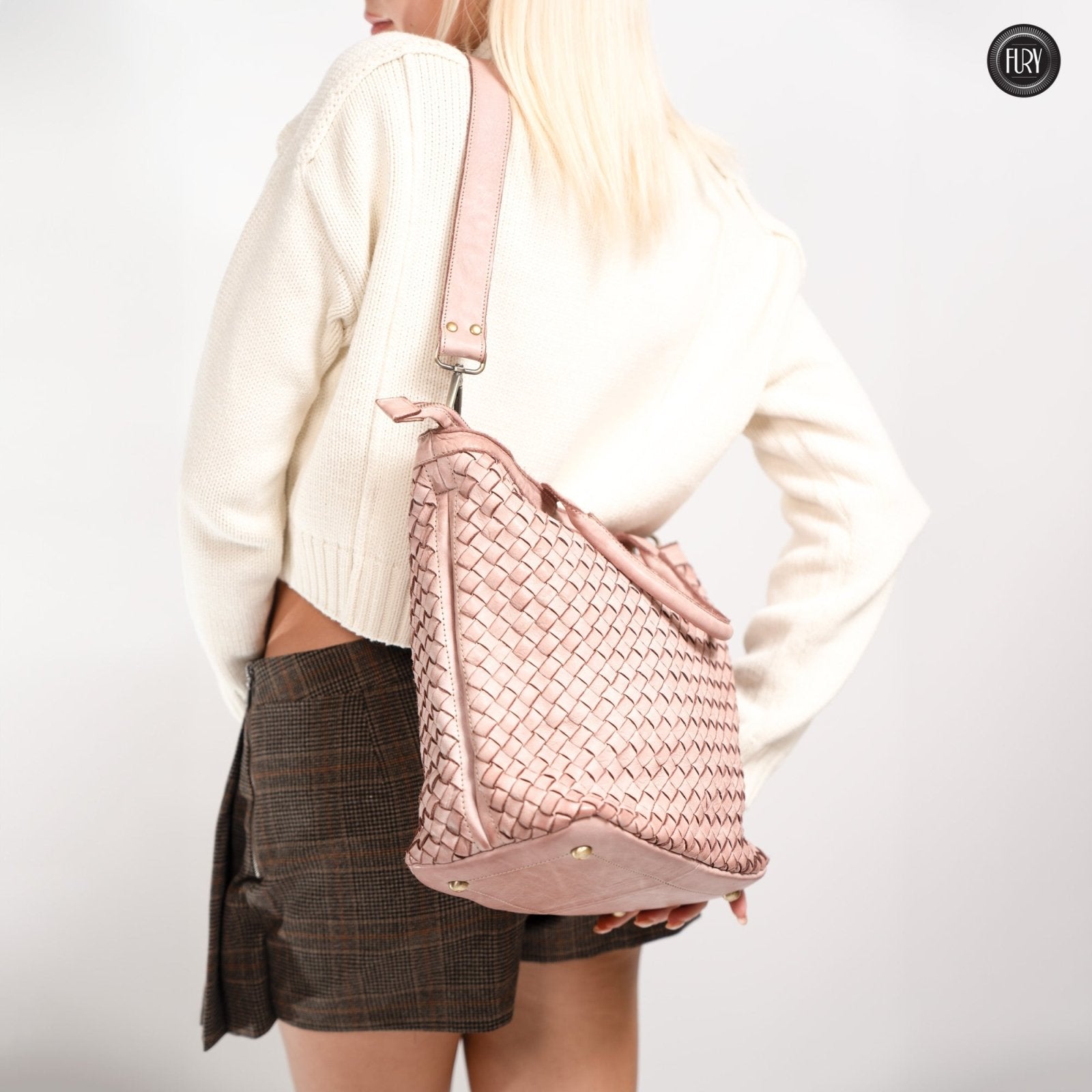 Borsa Virginia in pelle intrecciata - Fury