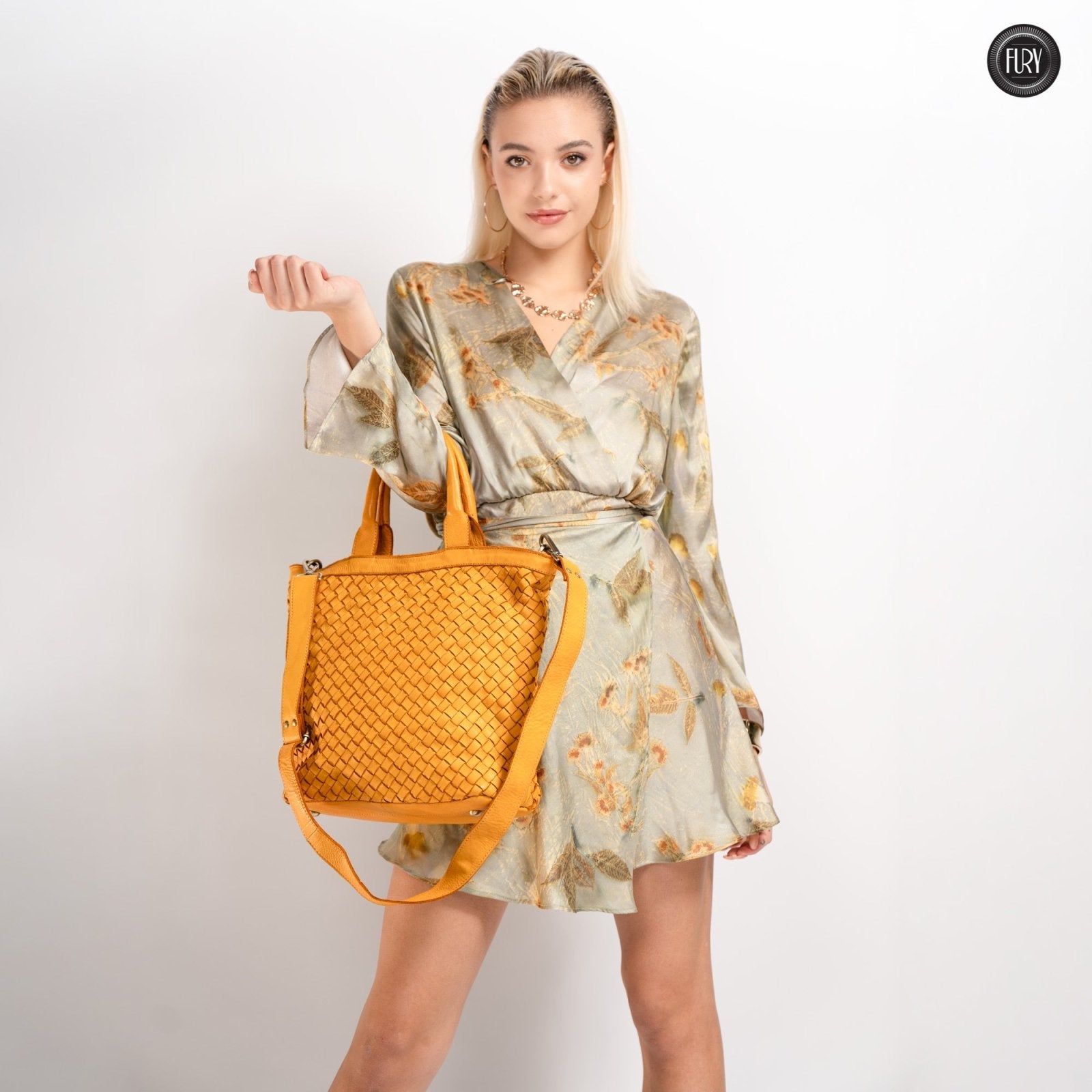 Borsa Virginia in pelle intrecciata - Fury