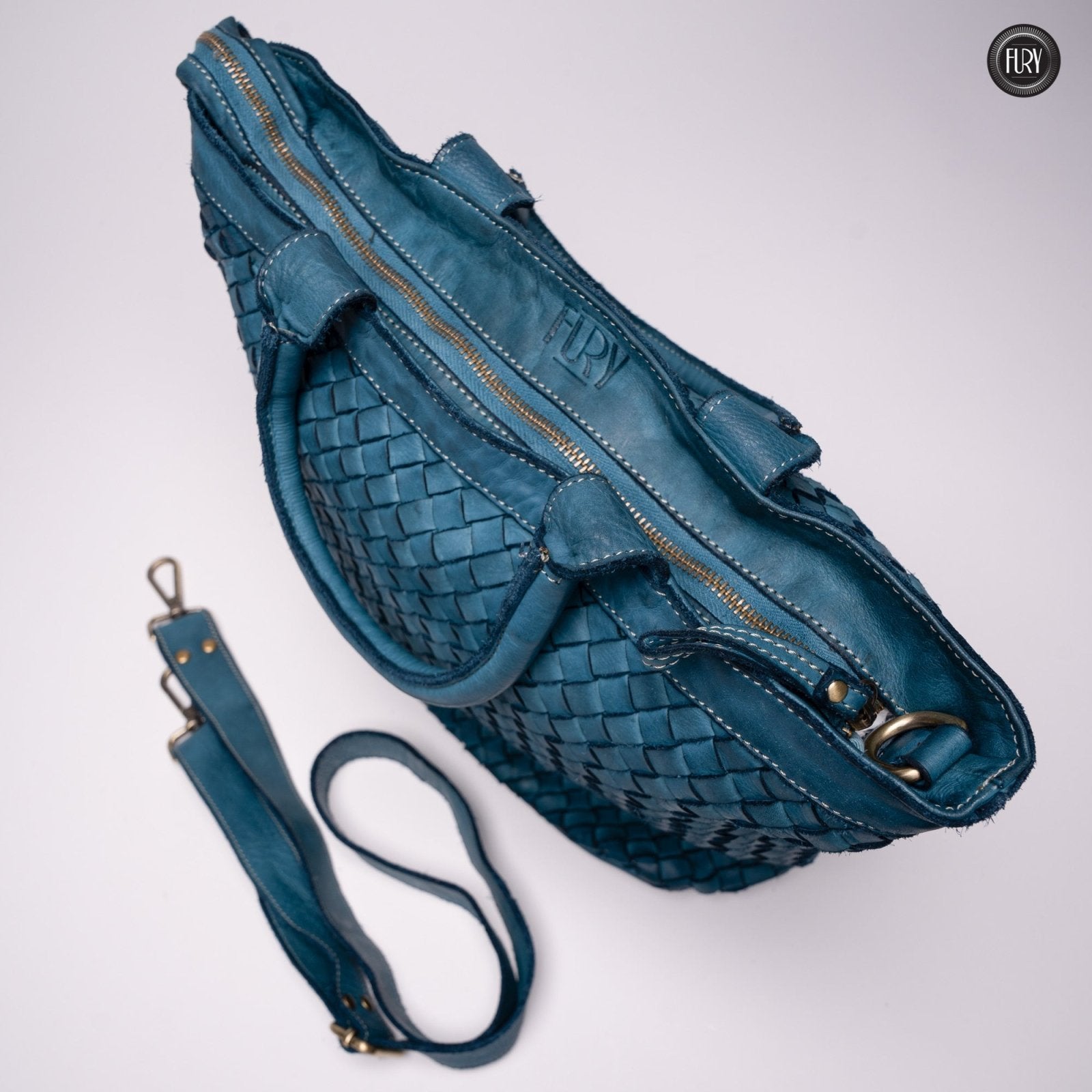 Borsa Virginia in pelle intrecciata - Fury