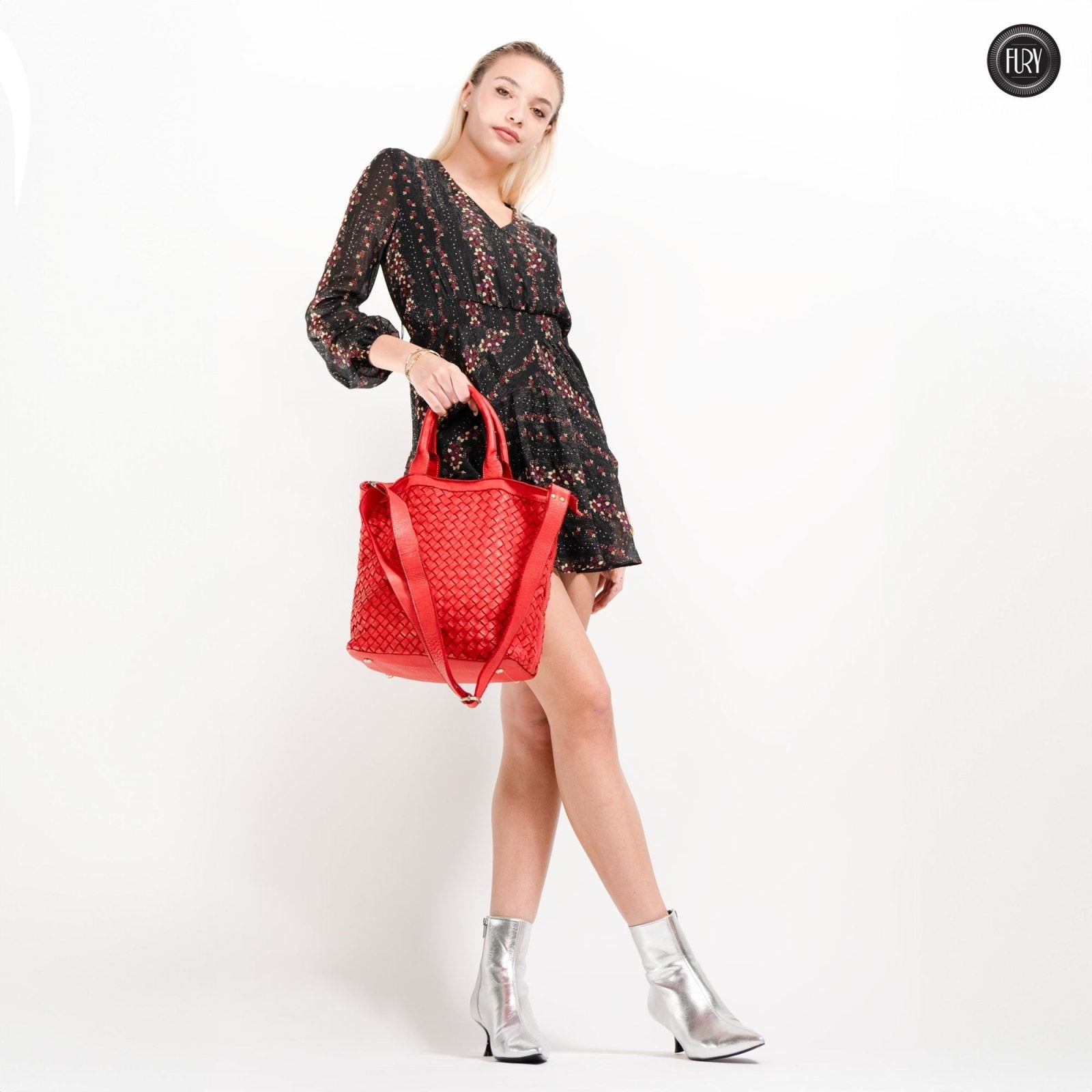 Borsa Virginia in pelle intrecciata - Fury