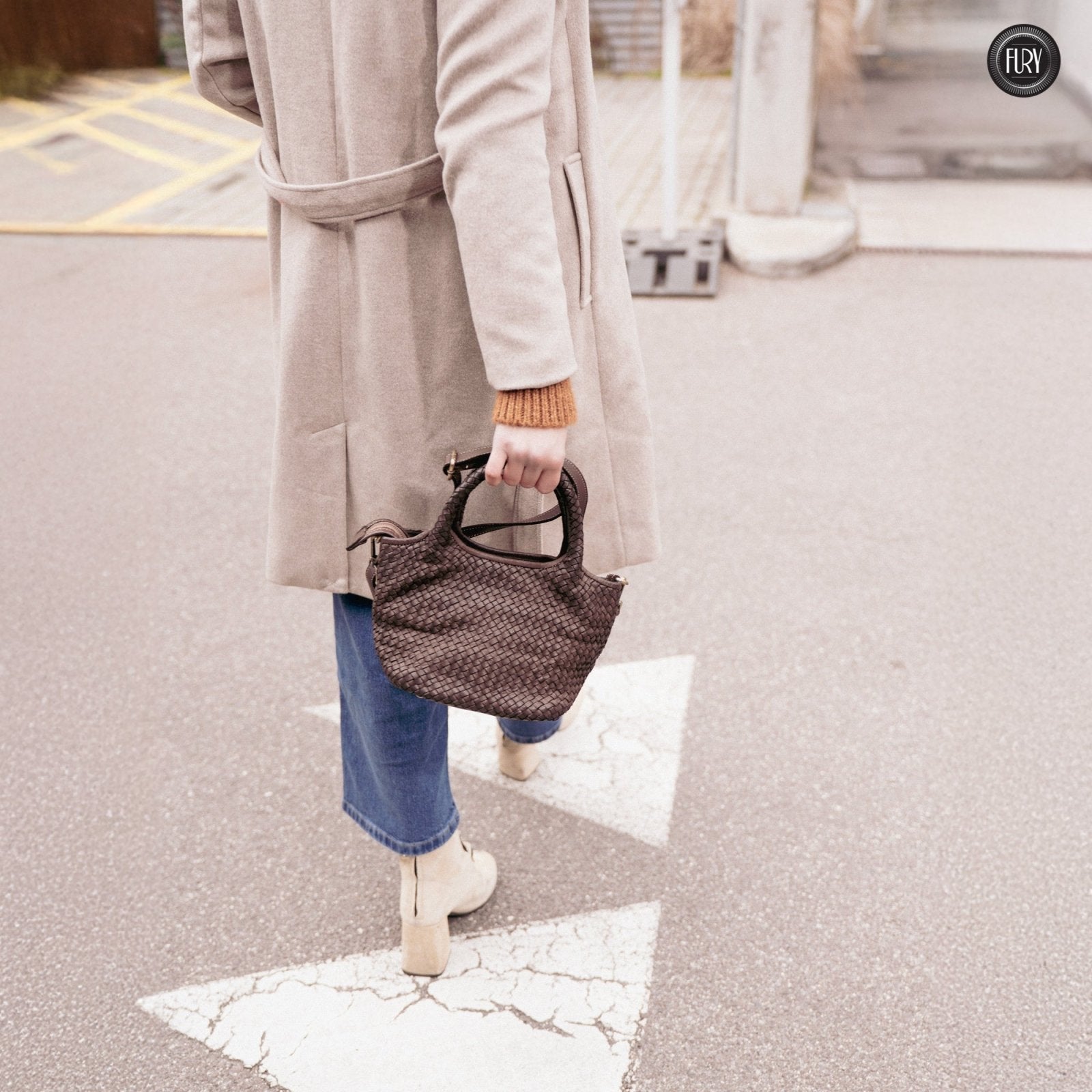 Borsetta Alba in pelle intrecciata - Fury