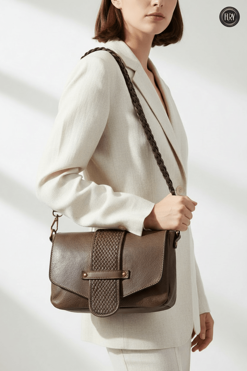 Borsetta Antea in pelle intrecciata - Fury