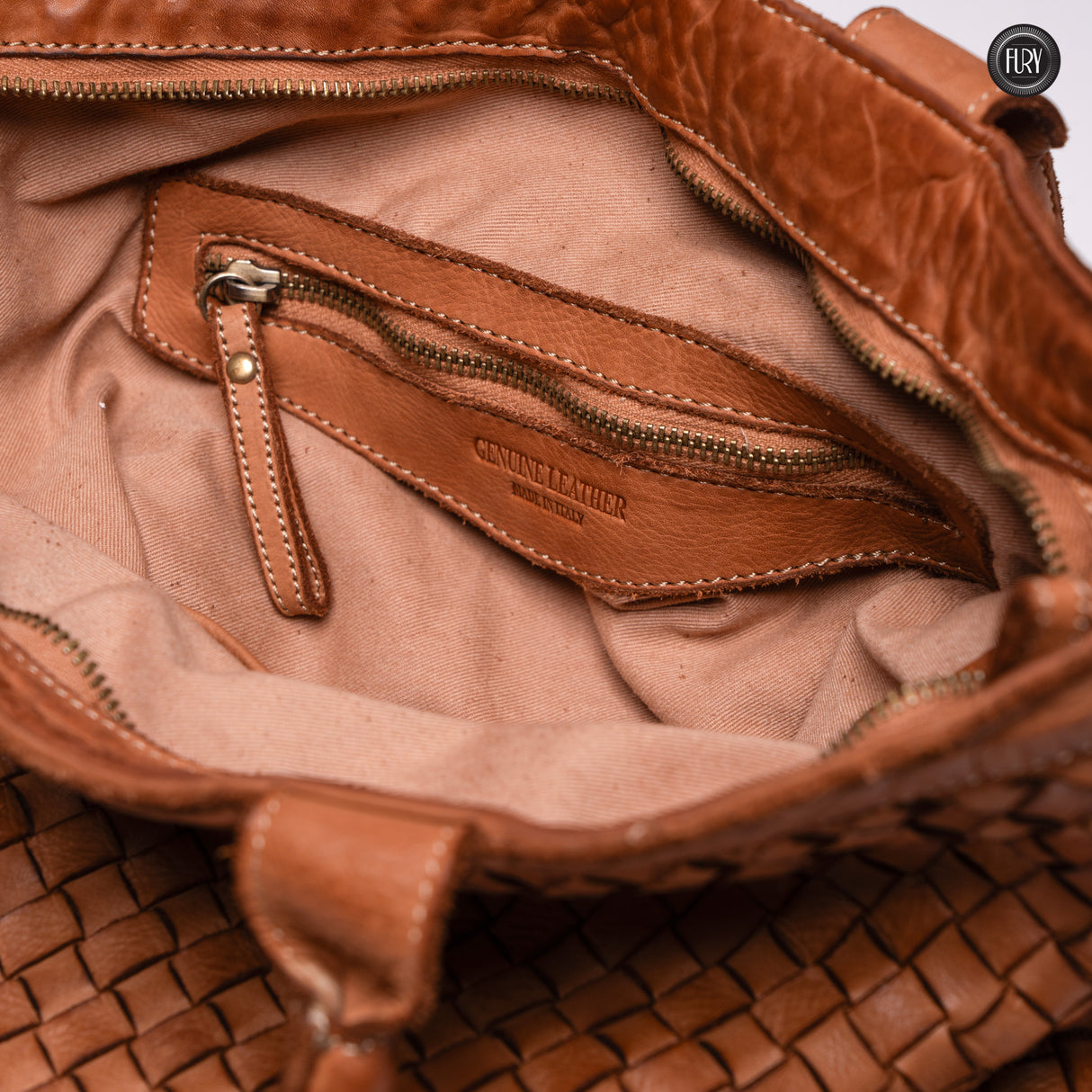 Borsa Virginia in pelle intrecciata