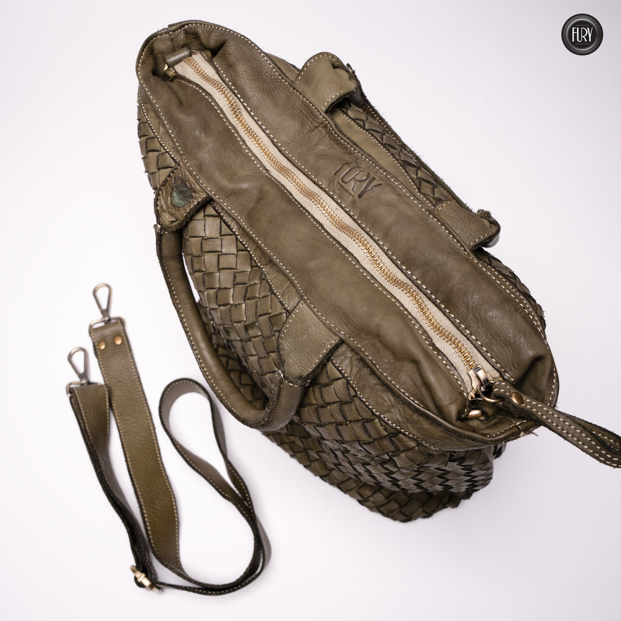 Borsa Virginia in pelle intrecciata