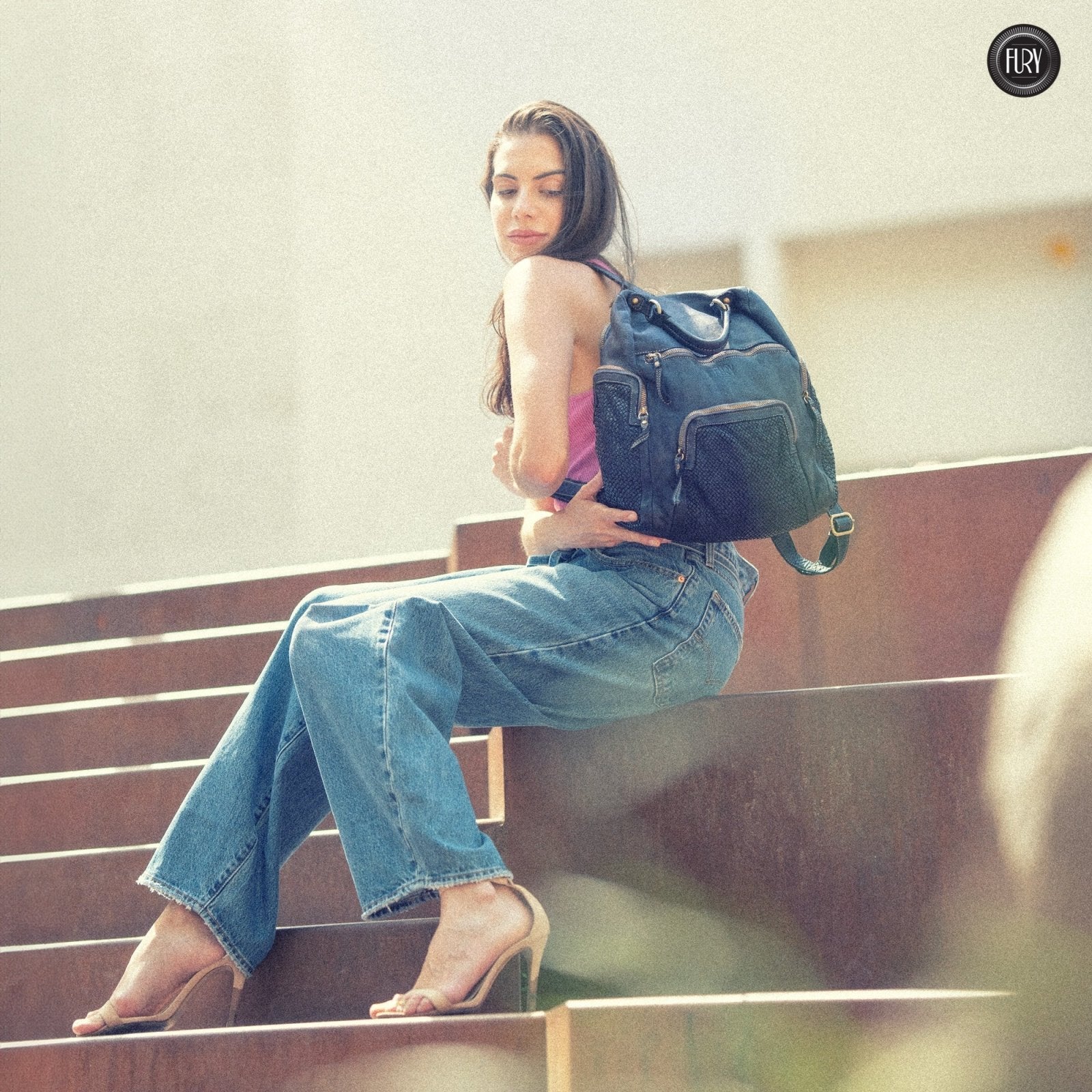 Zainetto Volterra in pelle intrecciata - Preordine - Fury