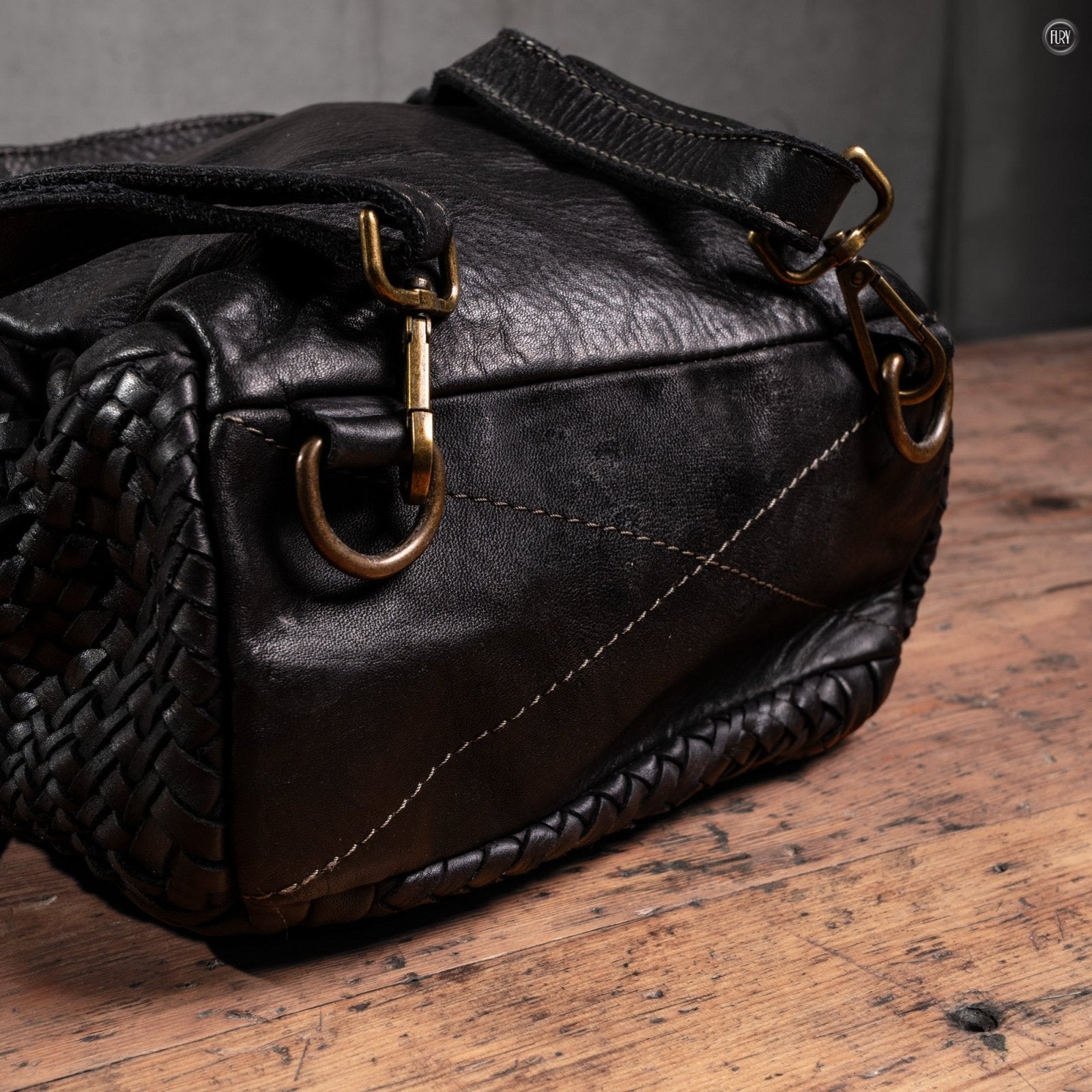 Zainetto Volterra reversibile in pelle intrecciata - Fury