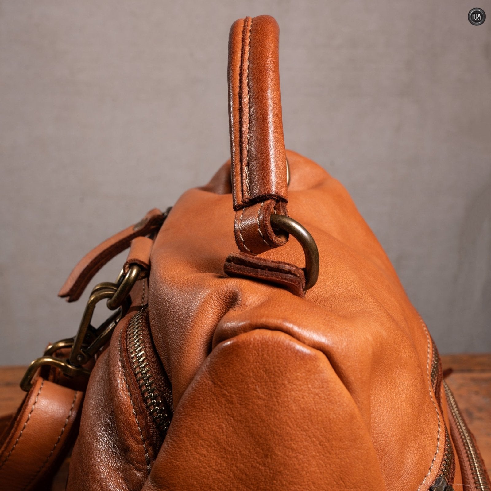 Zainetto Volterra reversibile in pelle intrecciata - Fury