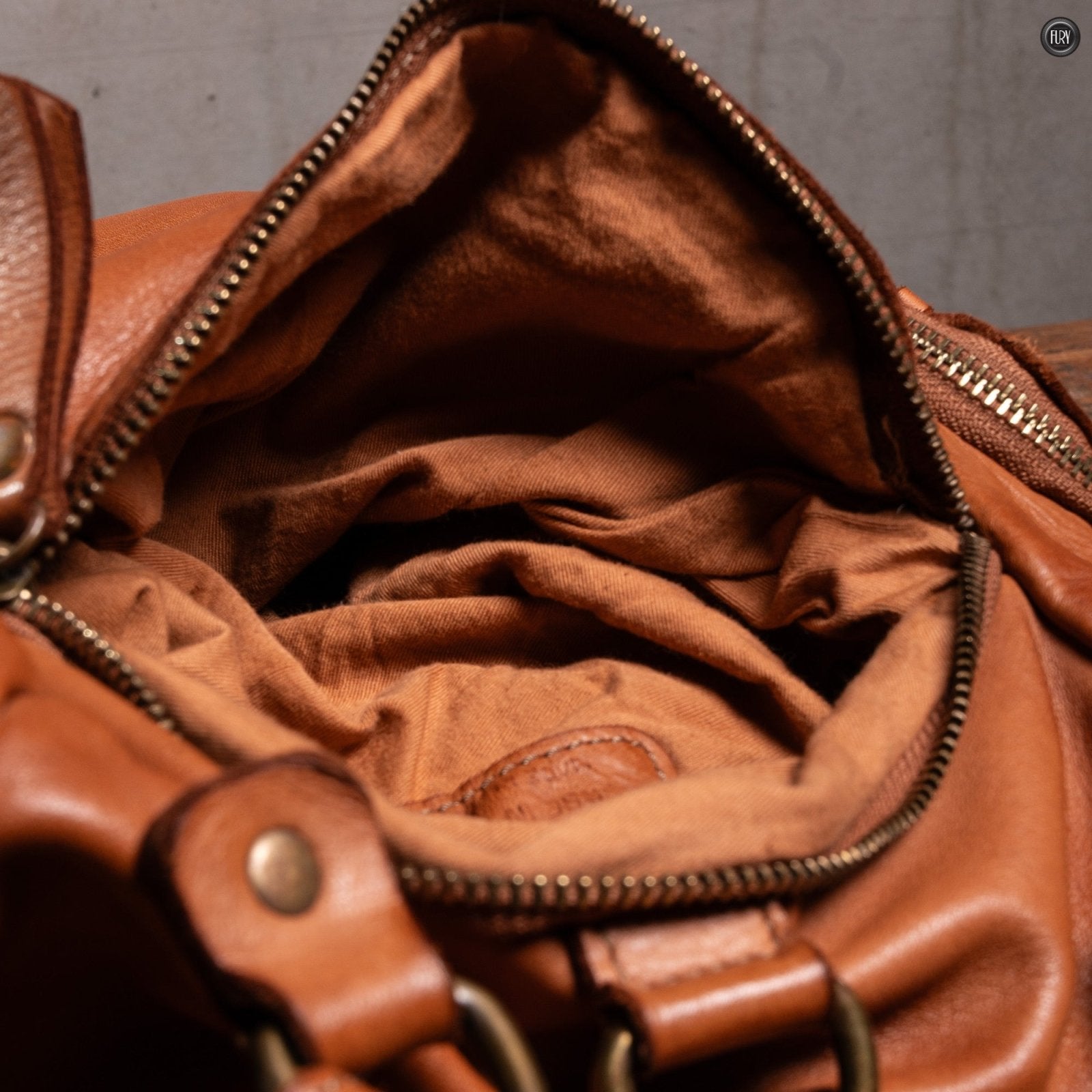 Zainetto Volterra reversibile in pelle intrecciata - Fury