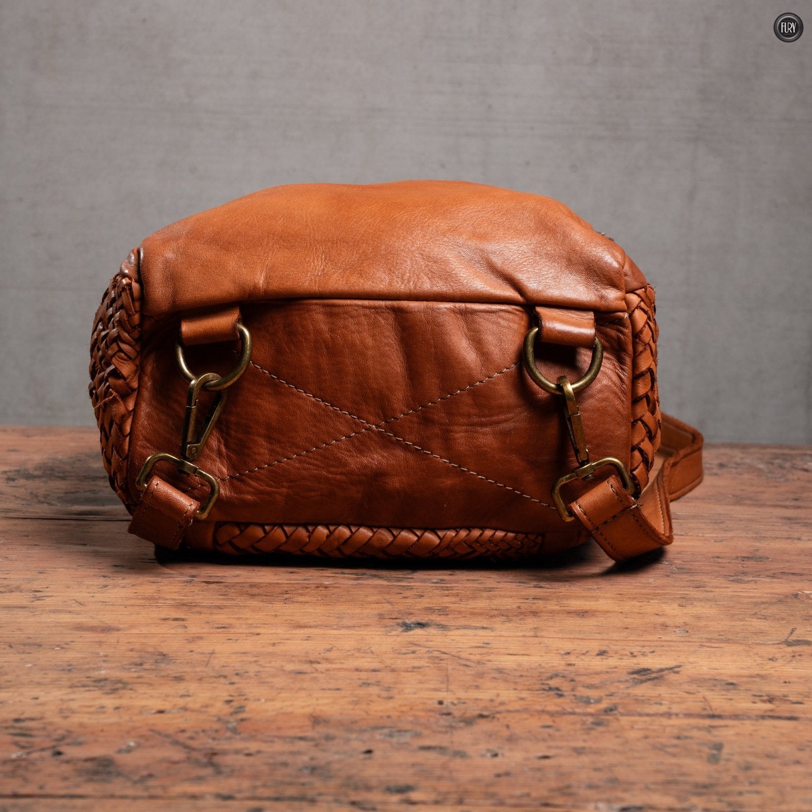 Zainetto Volterra reversibile in pelle intrecciata - Fury