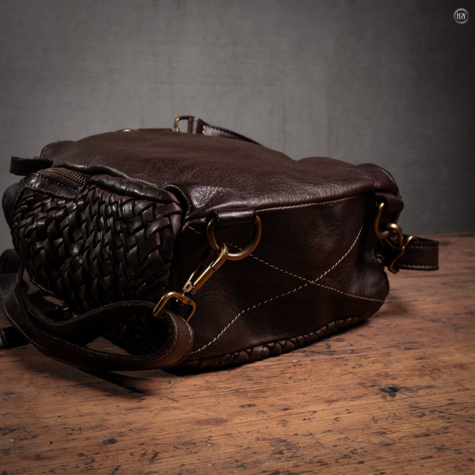 Zainetto Volterra reversibile in pelle intrecciata - Fury