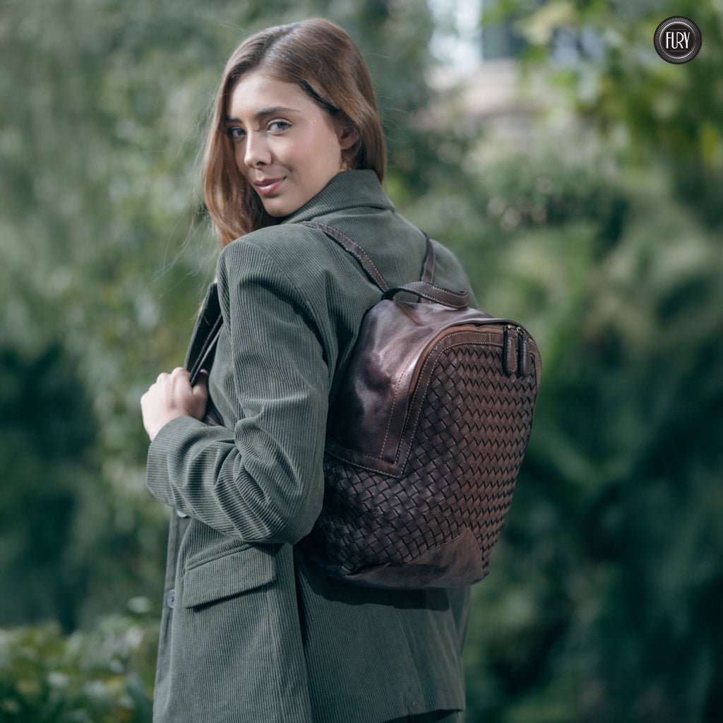 Zaino Arco in pelle intrecciata - Fury