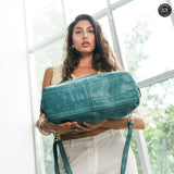 Borsa a spalla Clelia in pelle Fury#colore_ottanio