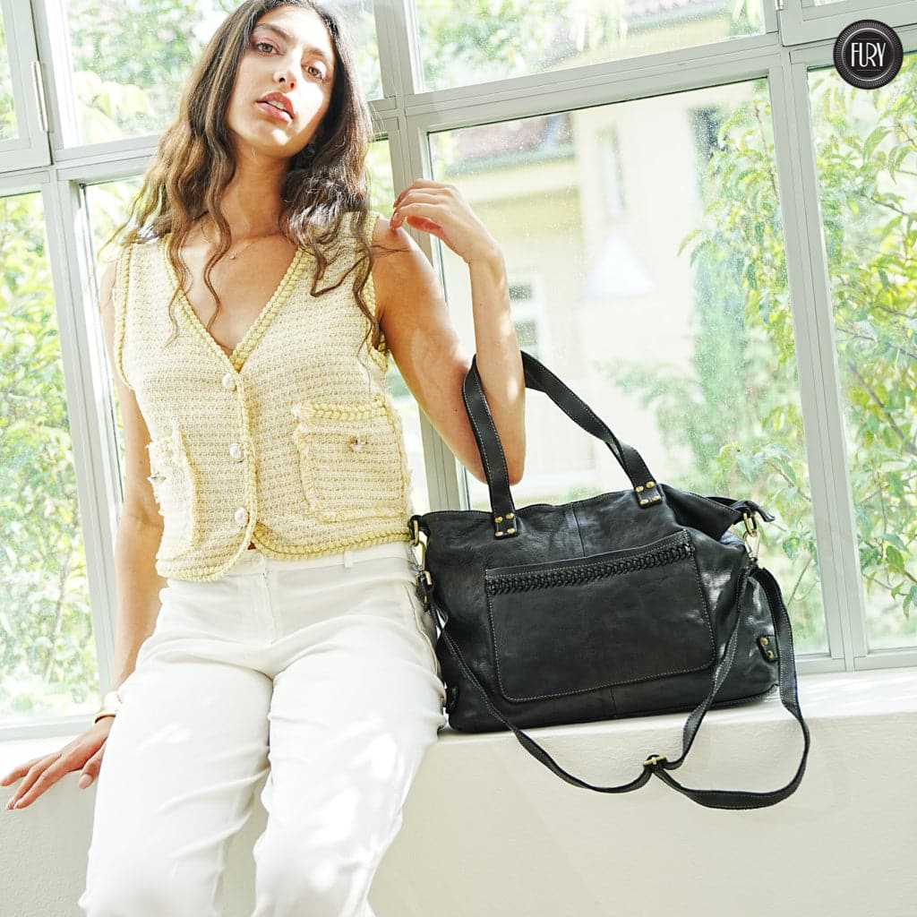 Borsa a spalla Clelia in pelle Fury#colore_nero