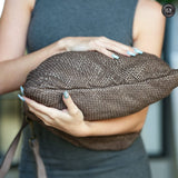 Borsa a spalla in pelle intrecciata Fury 
