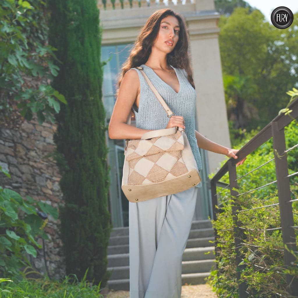 Borsa a spalla Misty in pelle Fury Bags#colore_beige