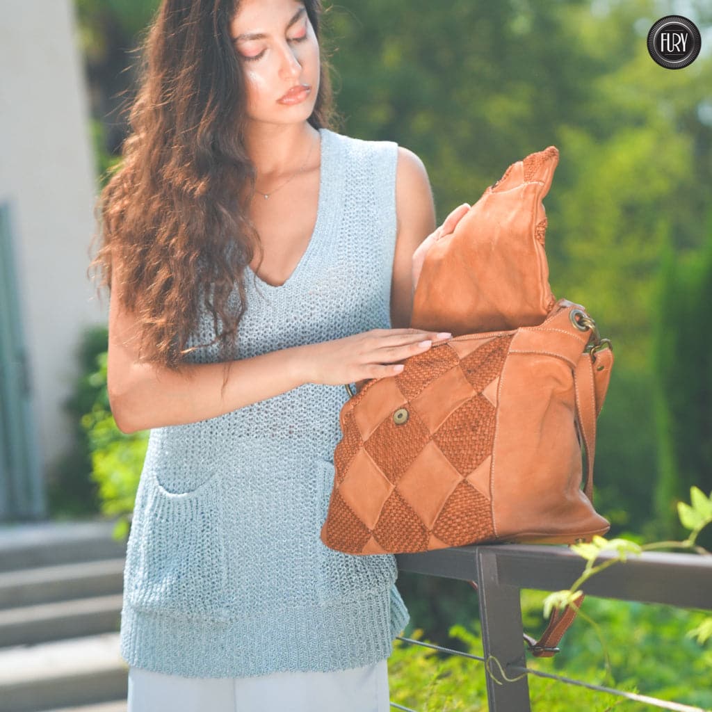 Borsa a spalla Misty in pelle Fury Bags#colore_cuoio