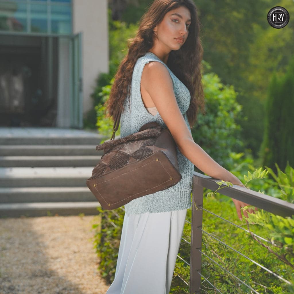 Borsa a spalla Misty in pelle Fury Bags#colore_testa-di-moro