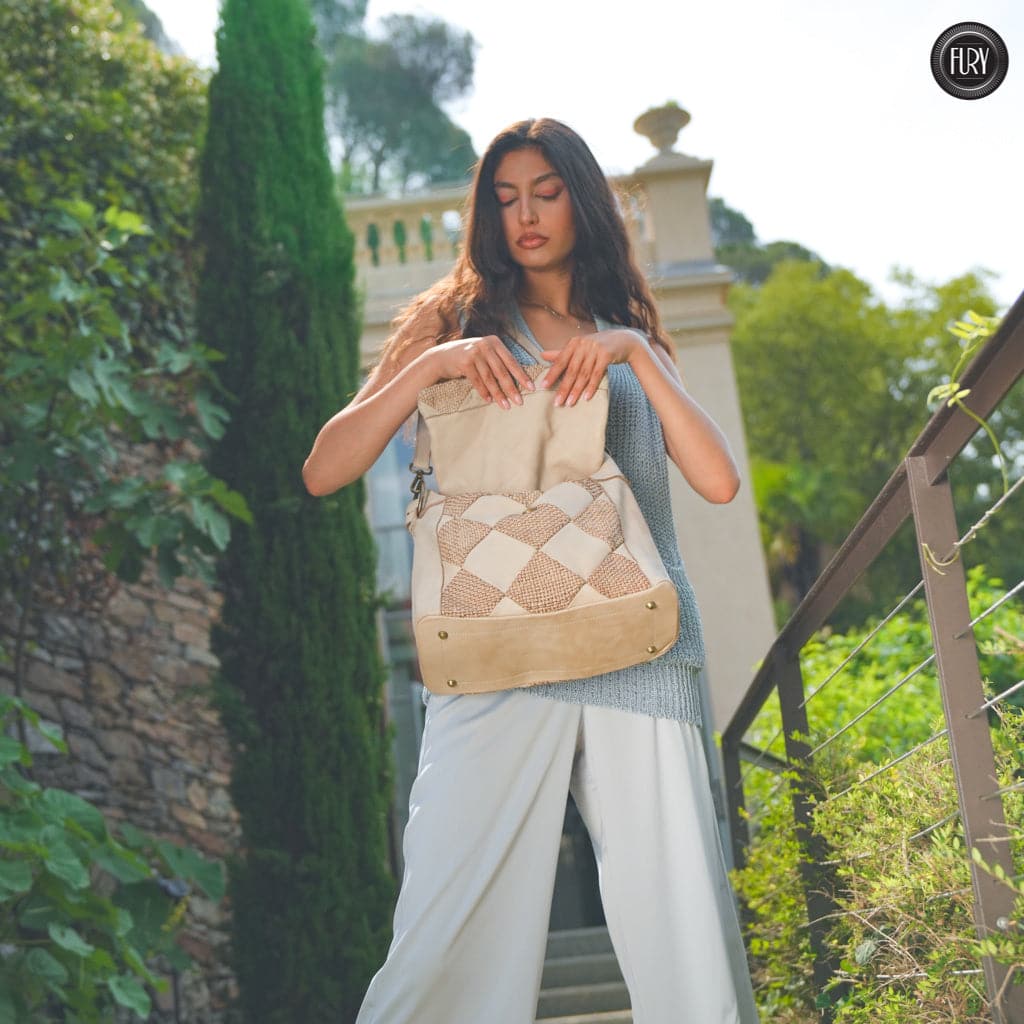 Borsa a spalla Misty in pelle Fury Bags#colore_beige