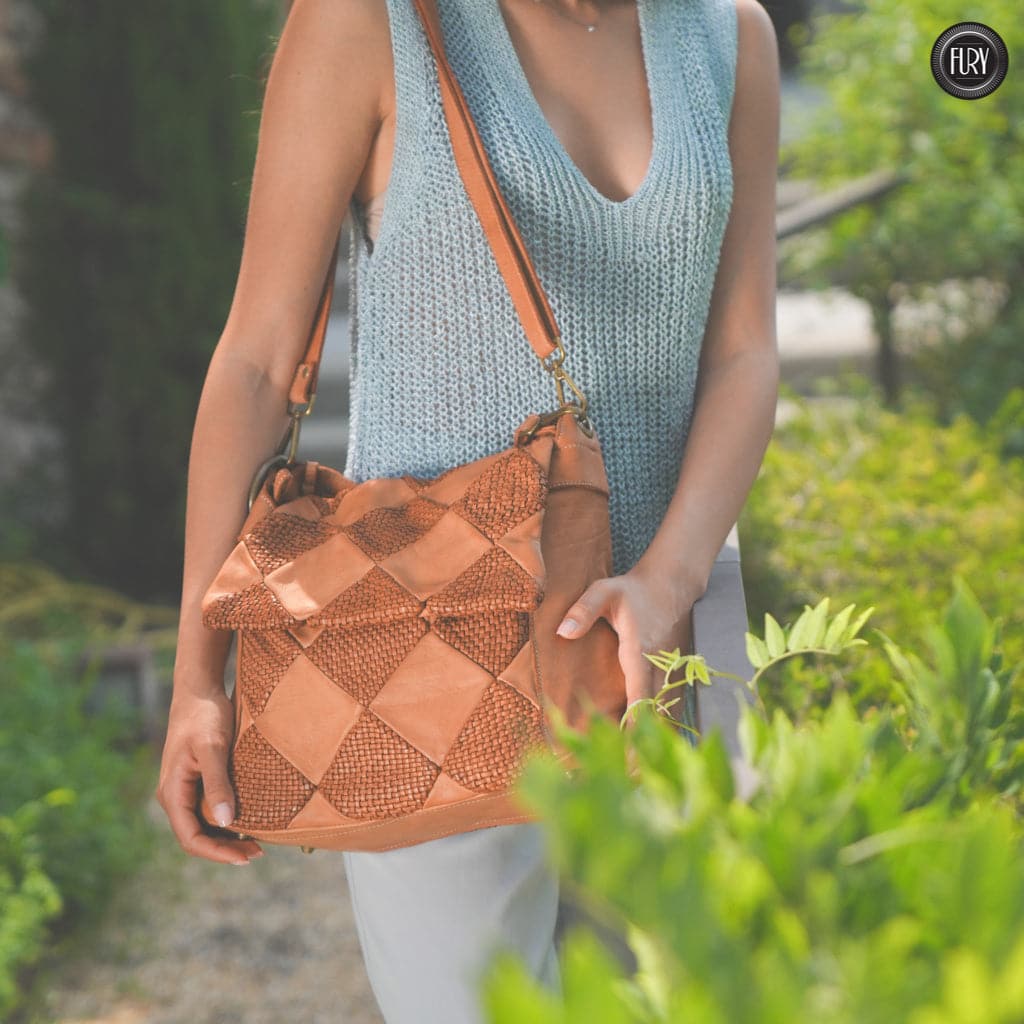 Borsa a spalla Misty in pelle Fury Bags#colore_cuoio