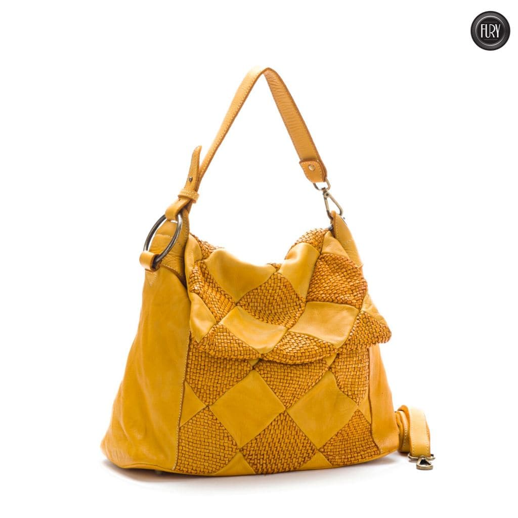 Borsa a spalla Misty in pelle Fury Bags #colore_senape