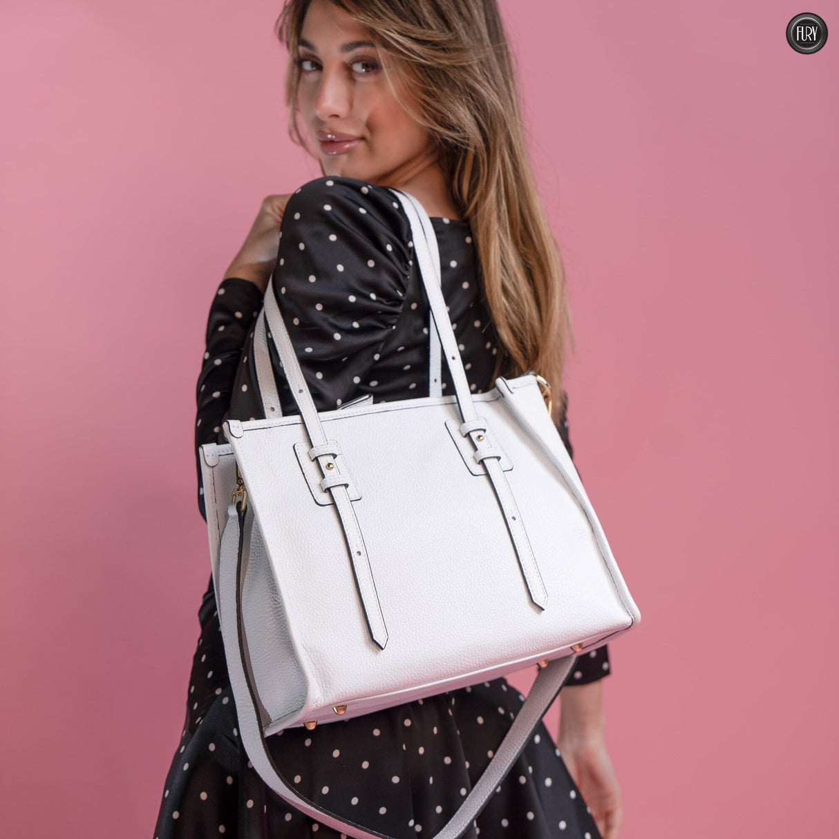 Borsa Allure in pelle Fury Bianco