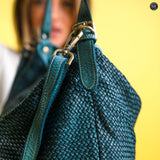 Borsa Ambra in pelle intrecciata Fury 
