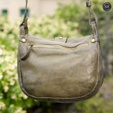 Borsa Flora in pelle Fury#colore_verde-militare