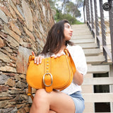 Borsa Flora in pelle Fury#colore_senape