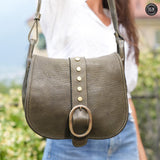 Borsa Flora in pelle Fury#colore_verde-militare